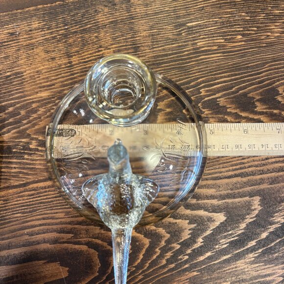 2 1930s Vintage Jeannette Glass Candlestick Holders with Pheasant Motifs - Picture 9 of 10